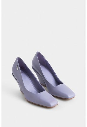 Tacones Cerrados Libra De Cuero Para Mujer Punta Cuadrada Tacones Cerrados Libra De Cuero Para Mujer Punta Cuadrada Lila 41 VÉLEZ