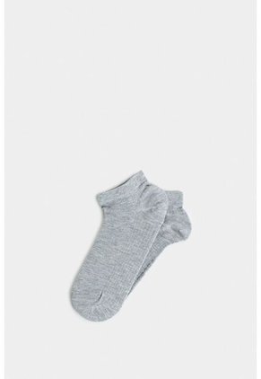 Calcetines Tobilleros Lines 3 De Algodón Para Hombre Detalle Acanalado Calcetines Tobilleros Lines 3 De Algodón Para Hombre Detalle Acanalado Gris XS VÉLEZ