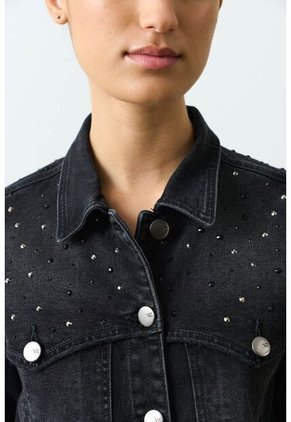 Chaqueta En Denim Para Mujer Western Chaqueta En Denim Para Mujer Western Negro XS VÉLEZ