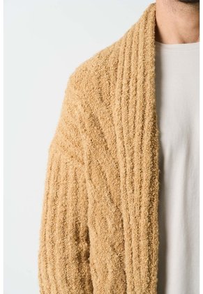 Cardigan Acanalado Para Hombre Selva Cardigan Acanalado Para Hombre Selva Miel XXL VÉLEZ