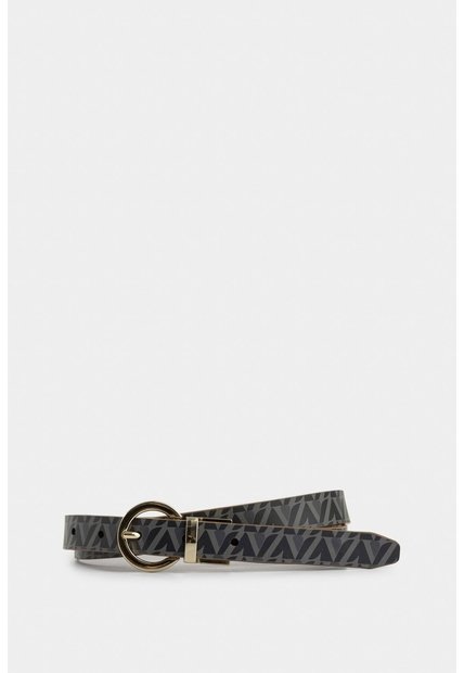 Cinturón Doble Faz De Cuero Para Mujer Monogram Cinturón Doble Faz De Cuero Para Mujer Monogram Negro L VÉLEZ