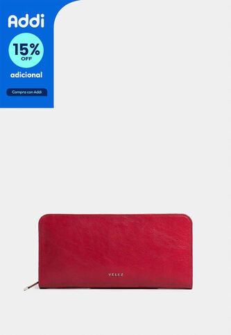 Porta Chequera Angola De Cuero Para Mujer Brillo Natural Porta Chequera Angola De Cuero Para Mujer Brillo Natural Rojo VÉLEZ Vélez