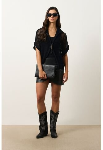 Chaleco Tejido Tika Para Mujer Oversized Chaleco Tejido Tika Para Mujer Oversized Negro XL VÉLEZ Vélez