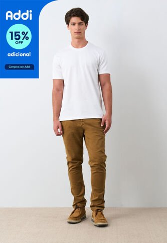 Camiseta Micropima Arizona Para Hombre Semi Ajustada Camiseta Micropima Arizona Para Hombre Semi Ajustada Blanco XL VÉLEZ Vélez