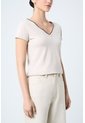 Camiseta Básica Para Mujer Millaré Metálico Decorativo Camiseta Básica Para Mujer Millaré Metálico Decorativo Arena S VÉLEZ de Vélez