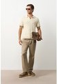 Polo Manga Corta Tejida Para Hombre Aura Polo Manga Corta Tejida Para Hombre Aura Crema XL VÉLEZ de Vélez