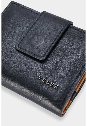 Billetera Turmalina De Cuero Para Mujer Con Broche Billetera Turmalina De Cuero Para Mujer Con Broche Negro Vélez