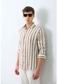 Camisa Manga Larga Rayas Para Hombre Tessa Camisa Manga Larga Rayas Para Hombre Tessa Cafe L VÉLEZ de Vélez