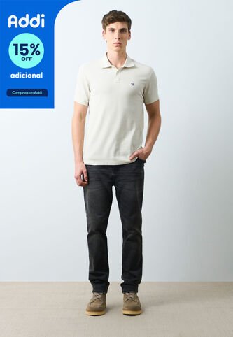 Polo Manga Corta Essential Para Hombre Textura Polo Manga Corta Essential Para Hombre Textura Arena M VÉLEZ Vélez