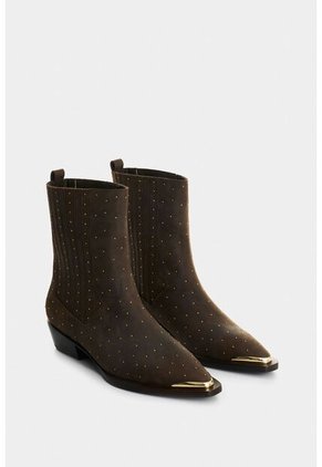 Botines Caña Baja De Cuero Para Mujer Kiwa Botines Caña Baja De Cuero Para Mujer Kiwa Cafe 40 VÉLEZ