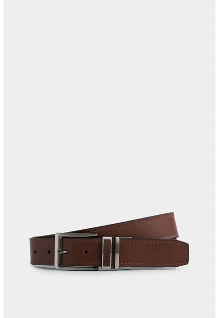 Cinturón Doble Faz De Cuero Para Hombre Doble Pasador Cinturón Doble Faz De Cuero Para Hombre Doble Pasador Miel 30 VÉLEZ