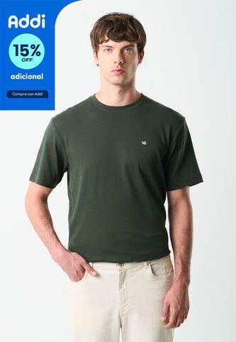 Camiseta Manga Corta Lerici Para Hombre Semi Fitted Camiseta Manga Corta Lerici Para Hombre Semi Fitted Verde Oliva XL VÉLEZ Vélez