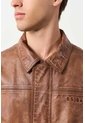 Chaqueta Bomber En Cuero Envejecido Para Hombre Chaqueta Bomber En Cuero Envejecido Para Hombre Cafe XXXL VÉLEZ de Vélez