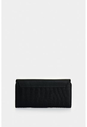 Porta Chequera Extravaganza De Cuero Para Mujer Grabado Porta Chequera Extravaganza De Cuero Para Mujer Grabado Negro VÉLEZ
