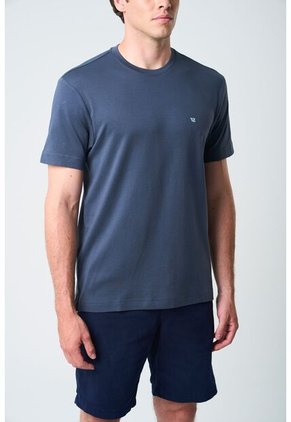 Camiseta Manga Corta Lerici Para Hombre Semi Fitted Camiseta Manga Corta Lerici Para Hombre Semi Fitted Azul Oscuro XL VÉLEZ
