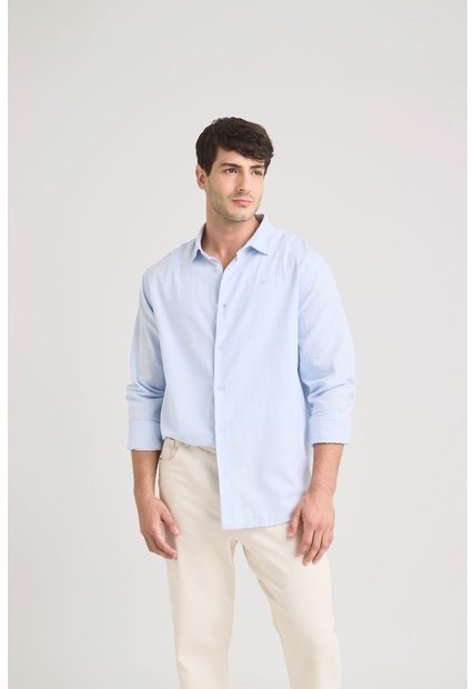 Camisa Oxford Manga Larga Calagua Para Hombre Semifitted Camisa Oxford Manga Larga Calagua Para Hombre Semifitted Azul Claro M VÉLEZ