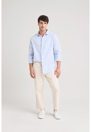 Camisa Oxford Manga Larga Calagua Para Hombre Semifitted Camisa Oxford Manga Larga Calagua Para Hombre Semifitted Azul Claro M VÉLEZ