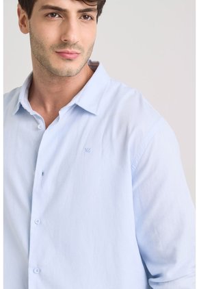 Camisa Oxford Manga Larga Calagua Para Hombre Semifitted Camisa Oxford Manga Larga Calagua Para Hombre Semifitted Azul Claro M VÉLEZ