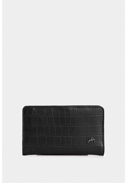 Billetera Oslo De Cuero Para Mujer Con Monedero Billetera Oslo De Cuero Para Mujer Con Monedero Negro VÉLEZ