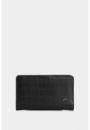 Billetera Oslo De Cuero Para Mujer Con Monedero Billetera Oslo De Cuero Para Mujer Con Monedero Negro VÉLEZ