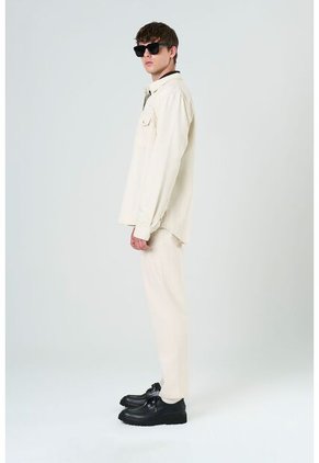 Sobrecamisa Manga Larga Elon Para Hombre Semi Fitted Sobrecamisa Manga Larga Elon Para Hombre Semi Fitted Crema S VÉLEZ