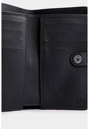 Billetera Oslo De Cuero Para Mujer Con Monedero Billetera Oslo De Cuero Para Mujer Con Monedero Negro VÉLEZ