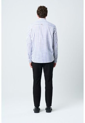 Camisa Elina Para Hombre Estampado A Rayas Camisa Elina Para Hombre Estampado A Rayas Azul Oscuro S VÉLEZ