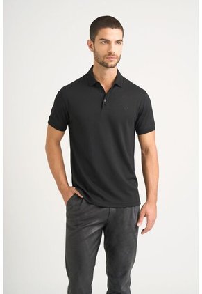 Polo Lucca Manga Corta Para Hombre Texturizada Polo Lucca Manga Corta Para Hombre Texturizada Negro L VÉLEZ