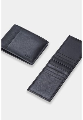 Billetera Draco De Cuero Para Hombre Mezcla De Texturas Billetera Draco De Cuero Para Hombre Mezcla De Texturas Negro VÉLEZ