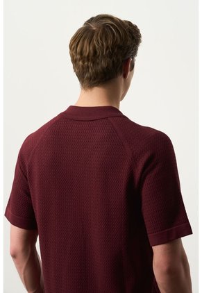 Camisa Manga Corta Tejida Para Hombre Lumbre Camisa Manga Corta Tejida Para Hombre Lumbre Vinotinto S VÉLEZ
