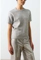Camiseta Manga Corta Tejida Para Mujer Aura Camiseta Manga Corta Tejida Para Mujer Aura Plata M VÉLEZ de Vélez