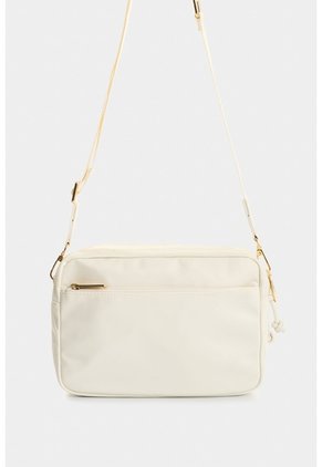 Manos Libres En Lona Y Cuero Para Mujer Square Manos Libres En Lona Y Cuero Para Mujer Square Blanco VÉLEZ