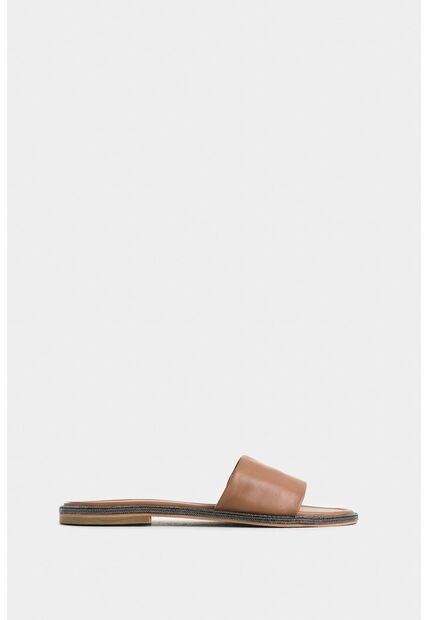 Sandalia Plana Caltha De Cuero Para Mujer Vira Millaré Sandalia Plana Caltha De Cuero Para Mujer Vira Millaré Miel 39 VÉLEZ