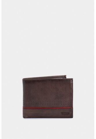 Billetera Kaleidos De Cuero Para Hombre Detalle Contraste Billetera Kaleidos De Cuero Para Hombre Detalle Contraste Cafe VÉLEZ Vélez