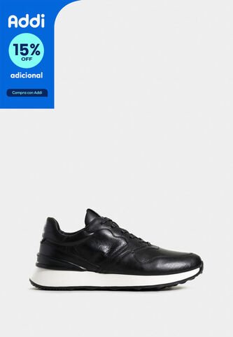 Tenis Cooper 3 De Cuero Para Hombre Spoiler En Contraste Tenis Cooper 3 De Cuero Para Hombre Spoiler En Contraste Negro 38 VÉLEZ Vélez