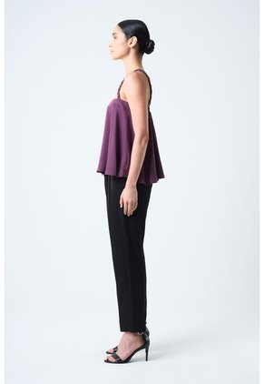 Camisa Con Cargaderas En Cuero Y Millaré Trenzado Para Mujer Canes Camisa Con Cargaderas En Cuero Y Millaré Trenzado Para Mujer Canes Mora L VÉLEZ