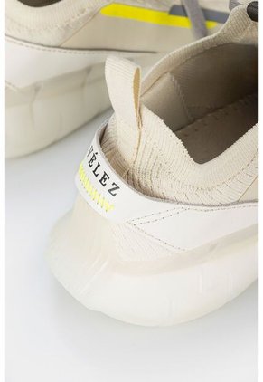 Tenis Deportivos VZ Fly Up Para Mujer Piezas De Cuero Blanco