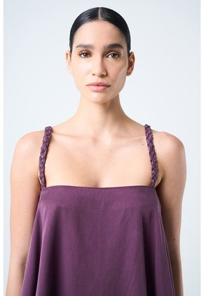 Camisa Con Cargaderas En Cuero Y Millaré Trenzado Para Mujer Canes Camisa Con Cargaderas En Cuero Y Millaré Trenzado Para Mujer Canes Mora L VÉLEZ