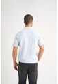 Polo Para Hombre Semi Fit Detalle Jacquard Polo Para Hombre Semi Fit Detalle Jacquard Azul Claro M VÉLEZ de Vélez