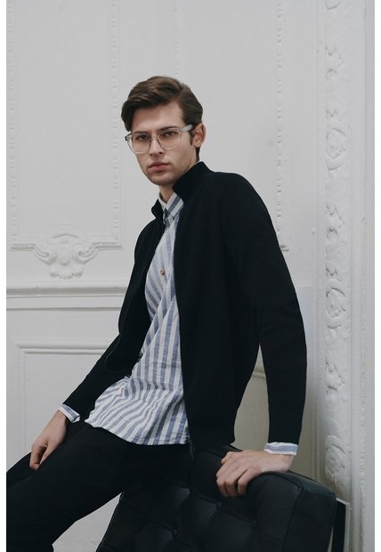 Sweater Misuri Tejido Para Hombre Cuello Alto Sweater Misuri Tejido Para Hombre Cuello Alto Negro L VÉLEZ