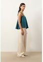 Camisa Con Cargaderas En Cuero Y Millaré Trenzado Para Mujer Canes Camisa Con Cargaderas En Cuero Y Millaré Trenzado Para Mujer Canes Azul Aguamarina XL VÉLEZ de Vélez