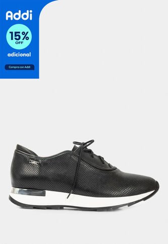 Zapatos Cordón De Cuero Para Mujer Suela Deportiva Zapatos Cordón De Cuero Para Mujer Suela Deportiva Negro 36 VÉLEZ Vélez