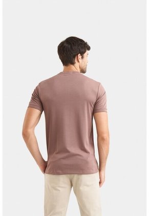 Camiseta Micropima Arizona Para Hombre Semi Ajustada Camiseta Micropima Arizona Para Hombre Semi Ajustada Cafe L VÉLEZ