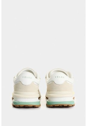 Tenis Phyton De Cuero Y Lona Para Mujer Corte Deportivo Tenis Phyton De Cuero Y Lona Para Mujer Corte Deportivo Blanco 38 VÉLEZ