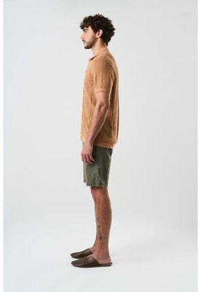 Camisa Manga Corta Tejida Para Hombre Luminia Camisa Manga Corta Tejida Para Hombre Luminia Cafe M VÉLEZ