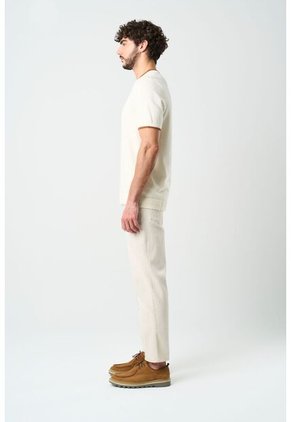 Camiseta Tejida Manga Corta Para Hombre Luminia Camiseta Tejida Manga Corta Para Hombre Luminia Crema XS VÉLEZ