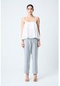 Camisa Con Cargaderas En Cuero Y Millaré Trenzado Para Mujer Canes Camisa Con Cargaderas En Cuero Y Millaré Trenzado Para Mujer Canes Crema M VÉLEZ de Vélez
