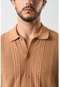 Camisa Manga Corta Tejida Para Hombre Luminia Camisa Manga Corta Tejida Para Hombre Luminia Cafe M VÉLEZ de Vélez