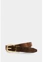 Cinturón Doble Faz Zenón De Cuero Para Mujer Hebilla Circular Cinturón Doble Faz Zenón De Cuero Para Mujer Hebilla Circular Bronce M VÉLEZ de Vélez