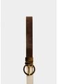 Cinturón Doble Faz Zenón De Cuero Para Mujer Hebilla Circular Cinturón Doble Faz Zenón De Cuero Para Mujer Hebilla Circular Bronce M VÉLEZ de Vélez